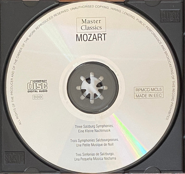 Mozart* : Three Salzburg Symphonies, Eine Kleine Nachtmusik (CD)