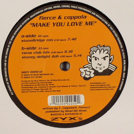 Nick Fierce & Carlo Coppola : Make You Love Me (12")