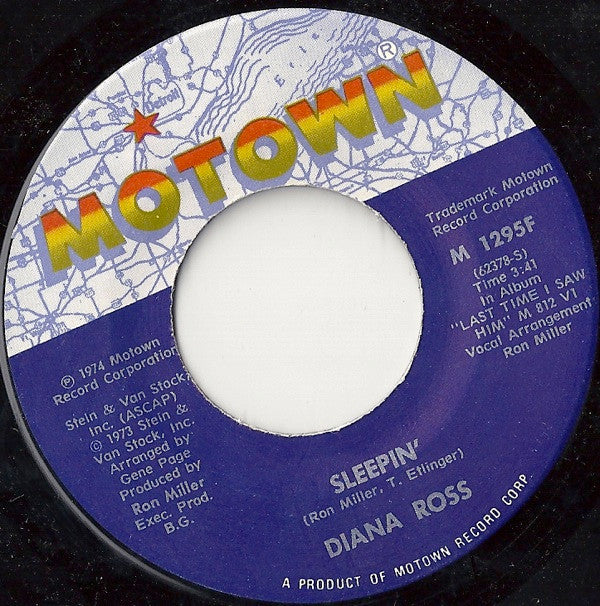 Diana Ross : Sleepin' / You (7", Single)