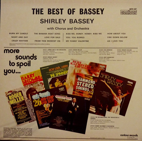 Shirley Bassey : The Best Of Bassey (LP, Comp)