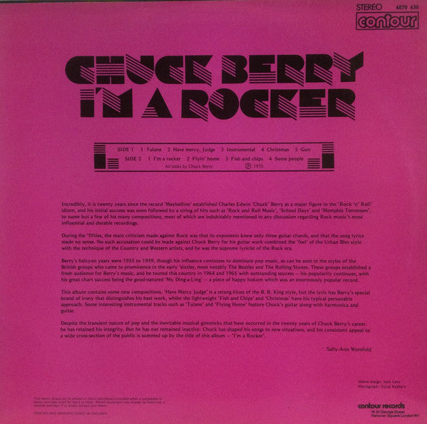 Chuck Berry : I'm A Rocker (LP, Album, RE)
