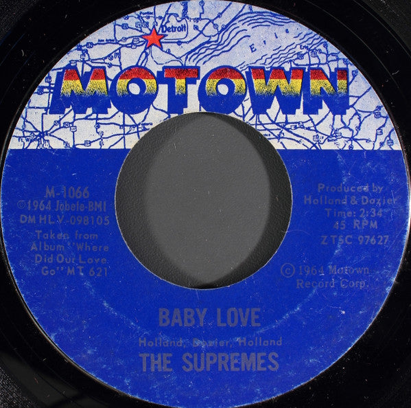 The Supremes : Baby Love / Ask Any Girl (7", Single, Mono, Styrene, Pit)