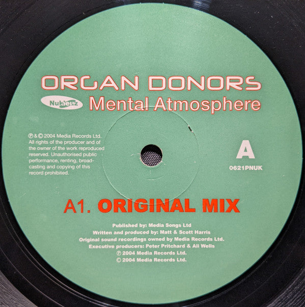 Organ Donors : Mental Atmosphere (12")