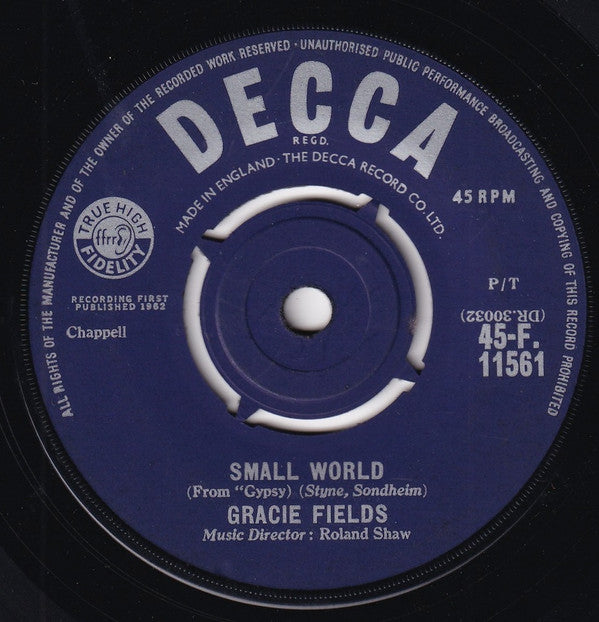 Gracie Fields : Now Is The Hour (7", Single)