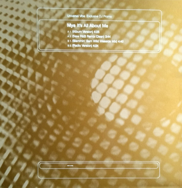Mya : It's All About Me (12", Promo)