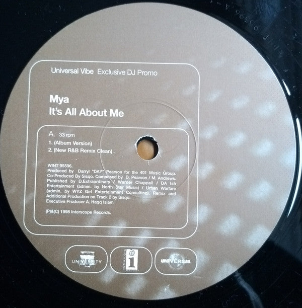 Mya : It's All About Me (12", Promo)