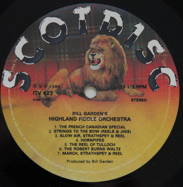 Bill Garden's Highland Fiddle Orchestra, David Smith (87) : Bill Garden's Highland Fiddle Orchestra (LP)