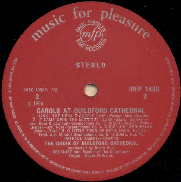 The Guildford Cathedral Choir : Christmas Carols From Guildford Cathedral (LP, Album)