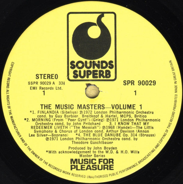 Various : The Music Masters - Volume One (LP, Comp)