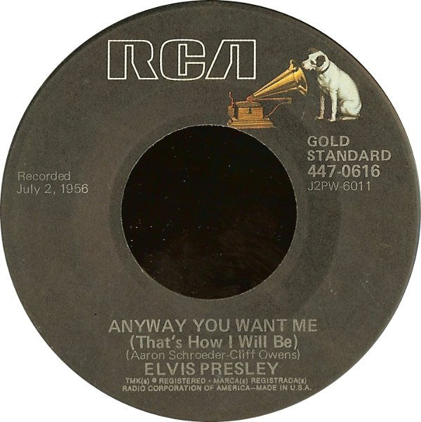 Elvis Presley : Love Me Tender / Anyway You Want Me (7", RE)