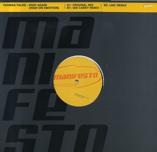 Thomas Falke : High Again (High On Emotion) (12", Promo)