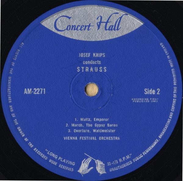 Josef Krips Conducting Wiener Festspielorchester : A Strauss Concert (LP, Album)