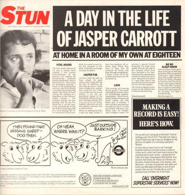 Jasper Carrott : The Stun (Carrott Tells All) (LP, Album)