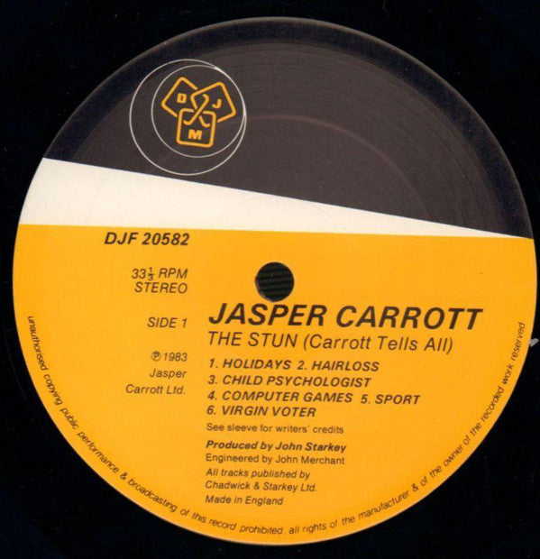 Jasper Carrott : The Stun (Carrott Tells All) (LP, Album)