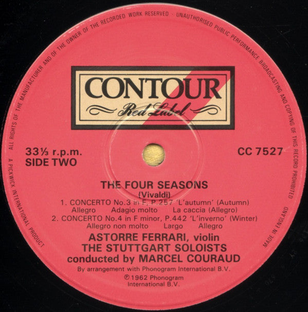 Antonio Vivaldi - Stuttgarter Solisten • Marcel Couraud : The Four Seasons (LP, Album, RE)