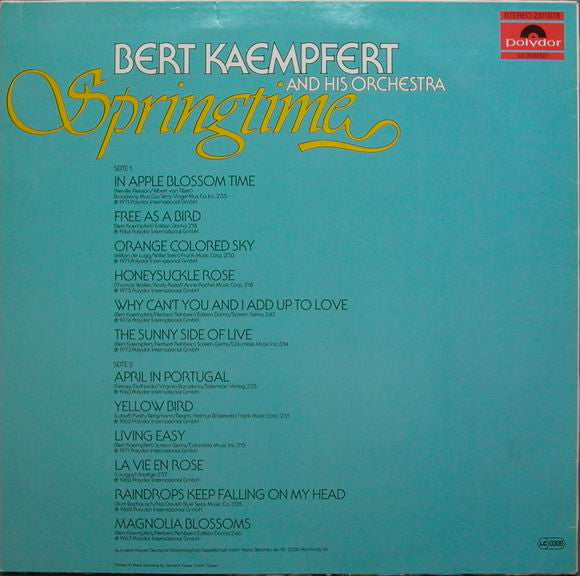 Bert Kaempfert & His Orchestra : Springtime (LP, Comp)