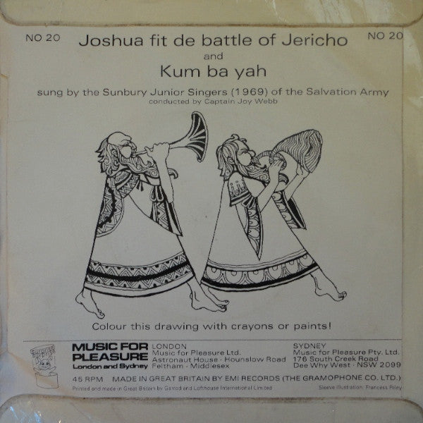 The Sunbury Junior Singers Of The Salvation Army : Joshua Fit De Battle Of Jericho And Kum Ba Yah (7")