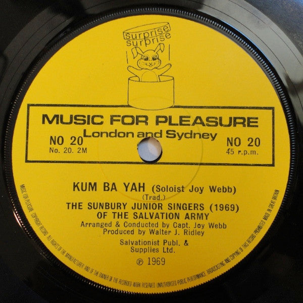 The Sunbury Junior Singers Of The Salvation Army : Joshua Fit De Battle Of Jericho And Kum Ba Yah (7")