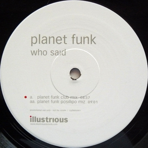 Planet Funk : Who Said (12", Promo)