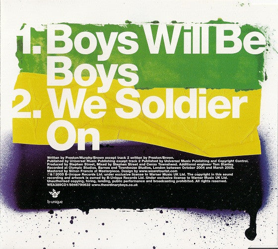 The Ordinary Boys : Boys Will Be Boys (CD, Single)