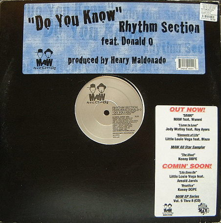 Rhythm Section Featuring Donald O : Do You Know (12")