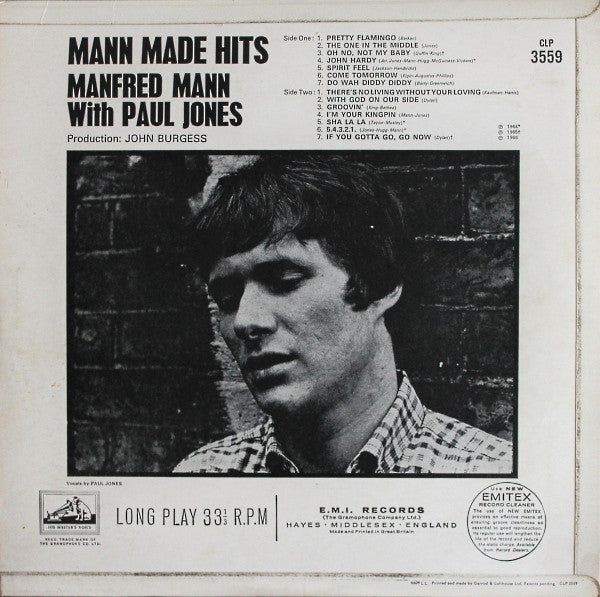 Manfred Mann With Paul Jones : Mann Made Hits (LP, Comp, Mono)