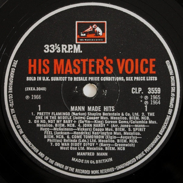 Manfred Mann With Paul Jones : Mann Made Hits (LP, Comp, Mono)