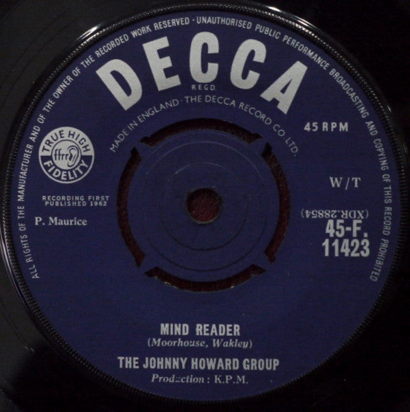 The Johnny Howard Group : Mind Reader (7", Single)