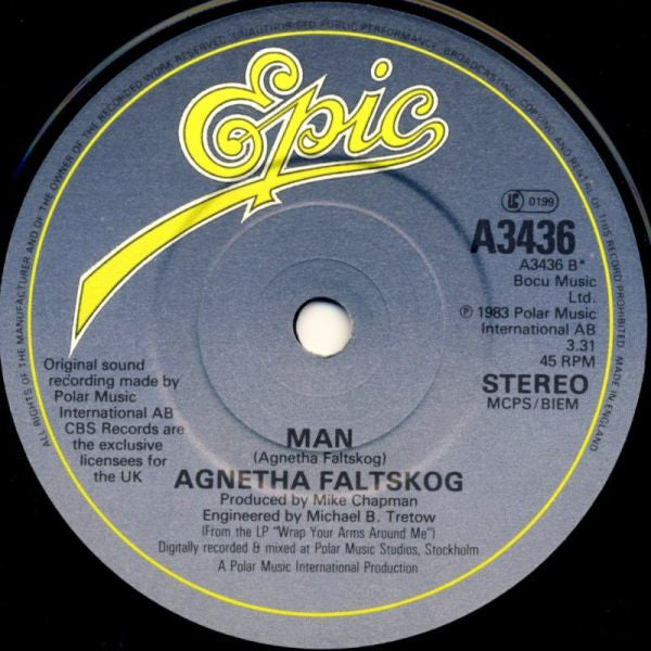 Agnetha Fältskog : The Heat Is On (7", Single, Pap)