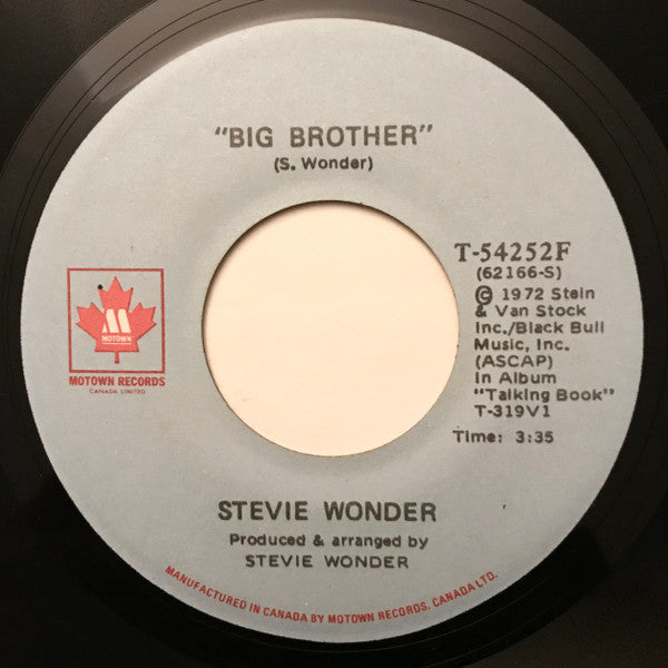 Stevie Wonder : You Haven't Done Nothin' / Big Brother (7", Single)