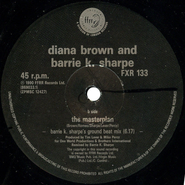 Diana Brown & Barrie K Sharpe : The Masterplan (Remixes) (12")