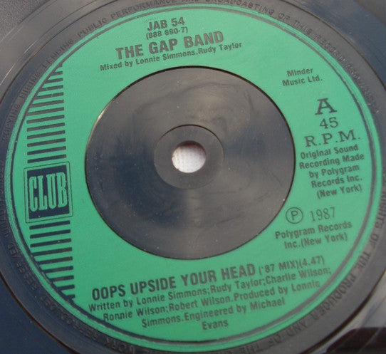 The Gap Band : Oops Upside Your Head ('87 Mix) (7", Single, Gre)