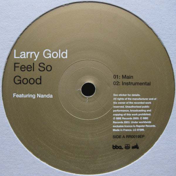 Larry Gold : Feel So Good / Ain't No Stopping Us Now (12")