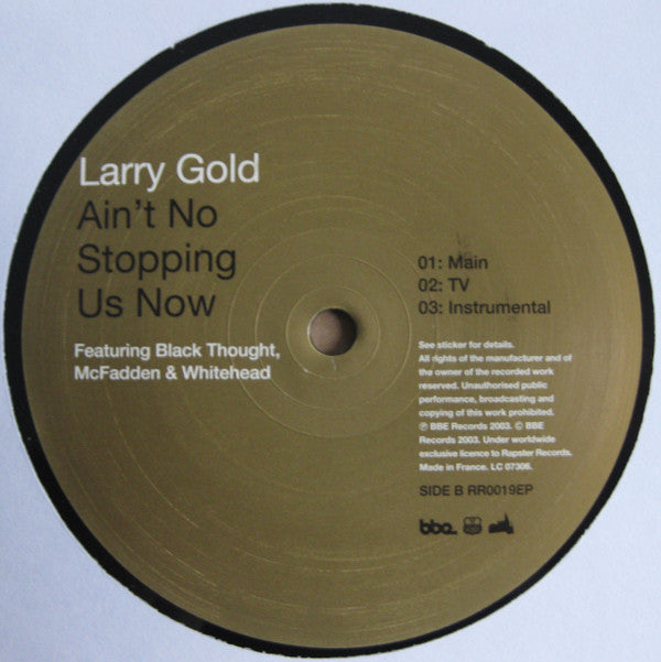 Larry Gold : Feel So Good / Ain't No Stopping Us Now (12")