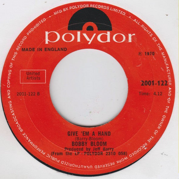 Bobby Bloom : Heavy Makes You Happy (7", Single)