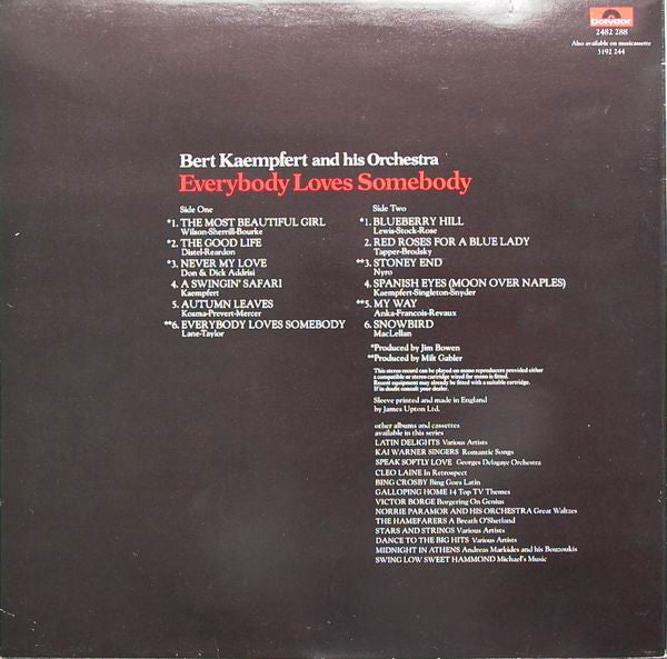 Bert Kaempfert : Everybody Loves Somebody (LP, Comp)