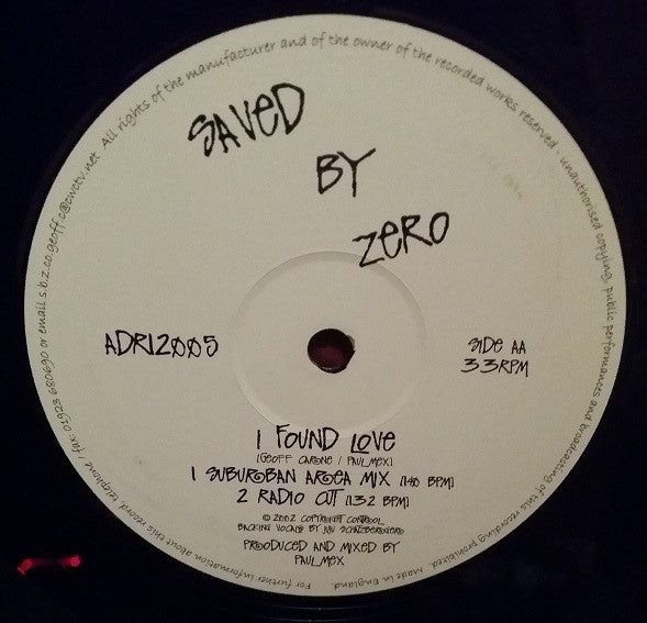 Saved By Zero : I Found Love (12")