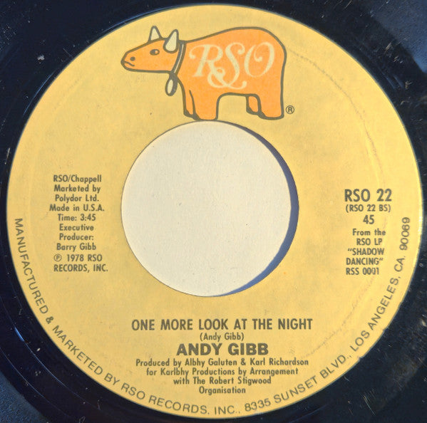 Andy Gibb : Why / One More Look At The Night (7", Single, Styrene, US )