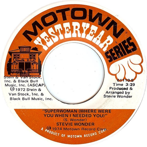 Stevie Wonder : Superwoman (Where Were You When I Needed You) / Superstition (7", Single)
