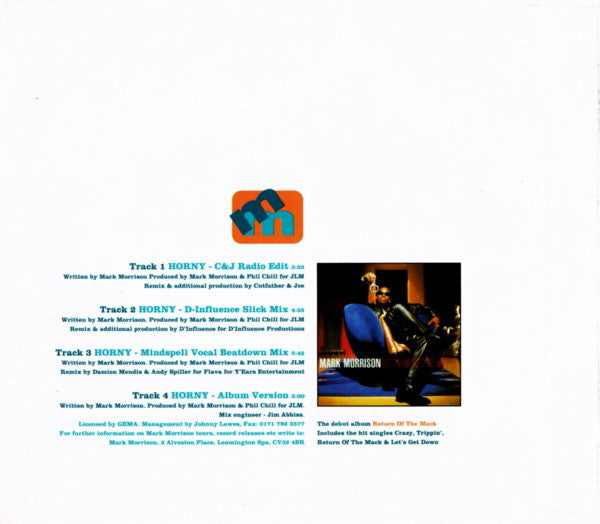 Mark Morrison : Horny (CD, Single, CD1)