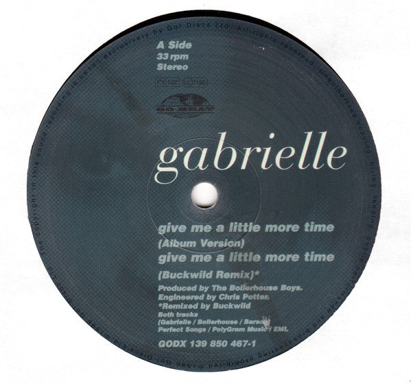 Gabrielle : Give Me A Little More Time (12")