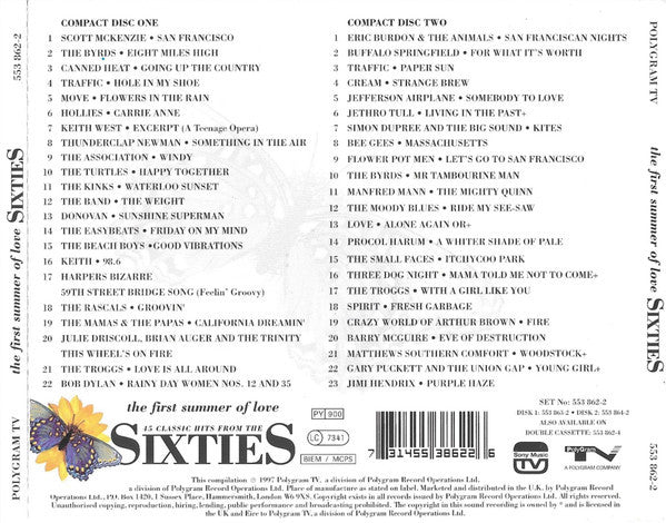 Various : The First Summer Of Love. 45 Classic Hits From The Sixties (2xCD, Comp, PMD)