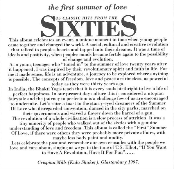 Various : The First Summer Of Love. 45 Classic Hits From The Sixties (2xCD, Comp, PMD)