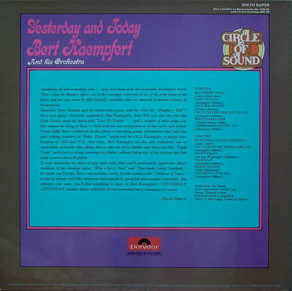 Bert Kaempfert And His Orchestra* : Yesterday And Today (LP)