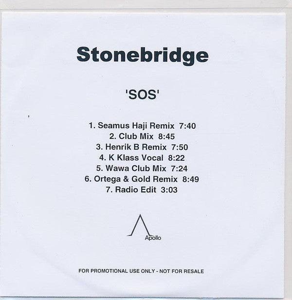 Stonebridge : SOS (CDr, Single, Promo)