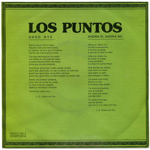 Los Puntos : Good Bye (7", Single)