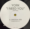 York : I Need You (12")