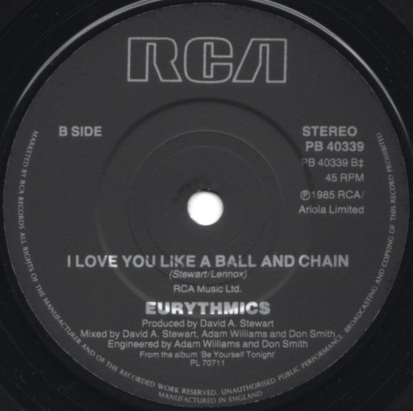 Eurythmics And Aretha Franklin : Sisters Are Doin' It For Themselves (7", Single, Blu)