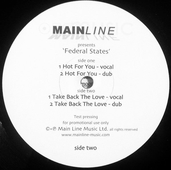 Federal States : Hot For You/Take Back The Love (12", TP)
