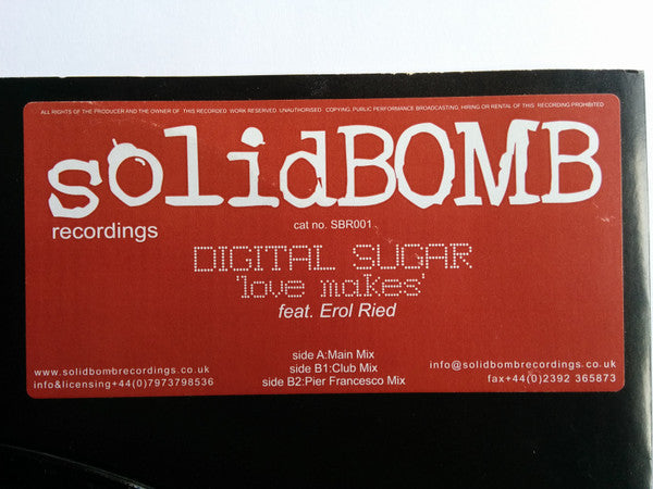 Digital Sugar Feat. Errol Reid : Love Makes (12", Promo, W/Lbl)